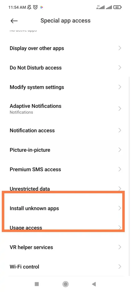 install unknown apps
